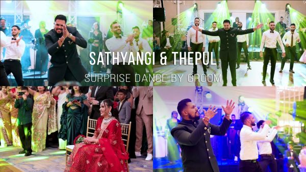 Sathyangi & Thepul Wedding ~ Surprise Dance by Groom (4K)